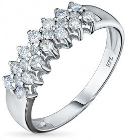 Кольцо из серебра с выращенными бриллиантами e0612kts02159600 ЭПЛ Даймонд 8700001197229