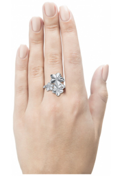 Кольцо из серебра с выращенными бриллиантами e0612kts09184000 ЭПЛ Даймонд 8700001197441