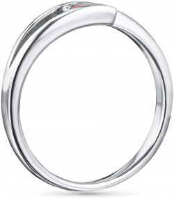 Кольцо из серебра с выращенным бриллиантом e0612kts01158900 ЭПЛ Даймонд 8700001189354