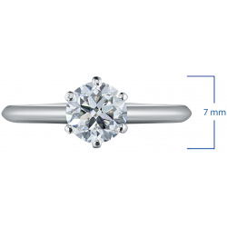 Кольцо из серебра с выращенным бриллиантом e0612kts06200856 ЭПЛ Даймонд 8700001269728