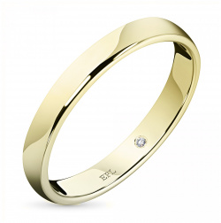 Кольцо из жёлтого золота с выращенным бриллиантом e0312kts05152000 ЭПЛ Даймонд 8700001313629