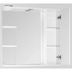 Зеркальный шкаф 80x83 см белый глянец Style Line Жасмин ЛС 00000044