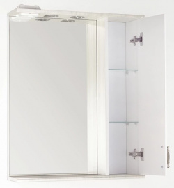 Зеркальный шкаф 65x83 см рельеф пастель Style Line Олеандр 2 ЛС 00000202