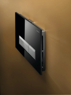 Кнопка смыва Geberit Sigma40 115 600 KR 1 для инсталляции  со встроенной системой удаления запаха черный/матовый алюминий