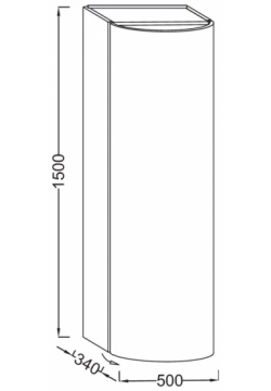 Подвесная колонна правосторонняя палисандр шпон Jacob Delafon Presquile EB1115D V13