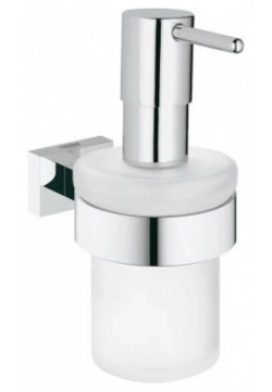 Дозатор жидкого мыла с держателем Grohe Essentials Cube 40756001 