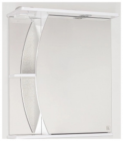 Зеркальный шкаф 60x73 см белый глянец Style Line Камелия ЛС 00000122 