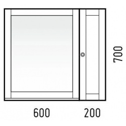 Шкаф одностворчатый белый матовый L/R Corozo Техас SD 00000328