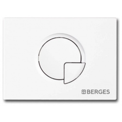 Кнопка смыва Berges Novum R1 040021 для инсталляции  белый глянец