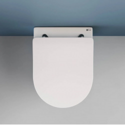 Унитаз подвесной Ceramica Nova Moments CN3003 безободковый  с сиденьем микролифт белый