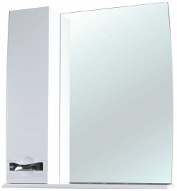 Зеркальный шкаф 65x87 см белый глянец L Bellezza Абрис 4619710002011 