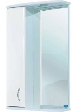 Зеркальный шкаф 50x72 см белый глянец L Bellezza Астра 4614906002011 