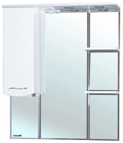 Зеркальный шкаф 83x100 см белый глянец L Bellezza Мари 4612914002016 