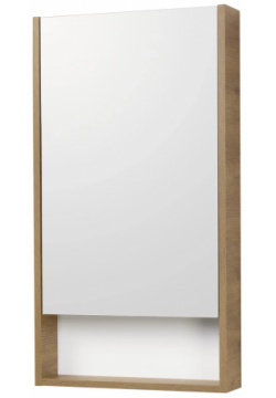 Зеркальный шкаф 45x85 см белый матовый/дуб рустикальный L/R Акватон Сканди 1A252002SDZ90 