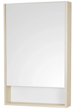 Зеркальный шкаф 55x85 см белый матовый/дуб верона L/R Акватон Сканди 1A252102SDB20 