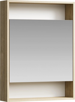 Зеркальный шкаф 60x80 см дуб балтийский L/R Aqwella City SIT0406DB 