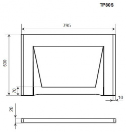 Торцевая панель 80 Timo TP80S