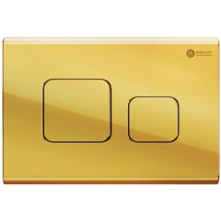 Кнопка смыва Point Афина PN44041G для инсталляции  золотой