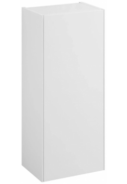 Шкаф одностворчатый 34 6x85 см белый глянец/белый матовый L/R Акватон Асти 1A262903AX2B0 