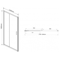 Душевая дверь 120 см Vincea Garda VDS 1G120CLGM прозрачное