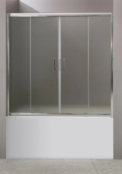 Шторка для ванны BelBagno Uno 170 см текстурное стекло VF 2 170/145 P Cr 