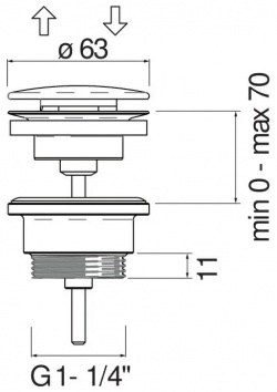 Донный клапан Nobili AV00110/11RCP
