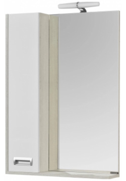 Зеркальный шкаф 60x85 см белый глянец/дуб сомерсет L Акватон Бекка 1A214602BAC20 