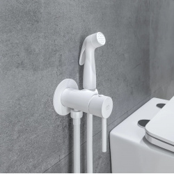 Гигиенический душ Milardo Tidy 001WTR0M08 со смесителем  белый матовый