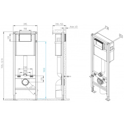 Комплект подвесной унитаз + система инсталляции Cersanit Street Fusion A64578