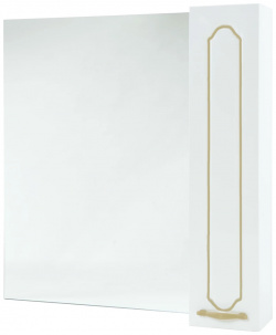 Зеркальный шкаф 84x80 см белый глянец золотая патина L/R Bellezza Тиффани 4610514000388 