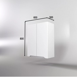 Шкаф двустворчатый 60x80 см белый матовый Style Line Марелла СС 00002424