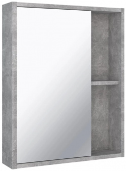 Зеркальный шкаф 52x65 см серый бетон L/R Runo Эко 00 00001184 