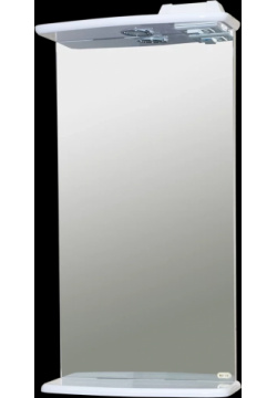 Зеркало Misty Магнолия Э Маг02040 01Св 41x72 см  с подсветкой выключателем белый глянец