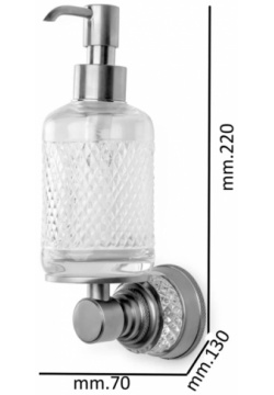 Дозатор для жидкого мыла Boheme Aura 10247 CR настенный  хром