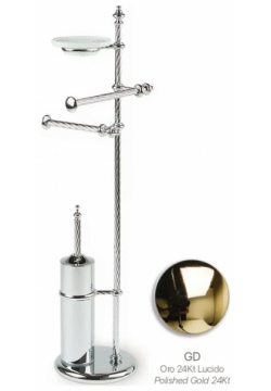 Комплект для туалета Stil Haus Giunone G697(02) напольный  хром/золотой