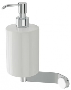Дозатор для жидкого мыла Stil Haus Buket BK30(08 BI) настенный  хром/белый