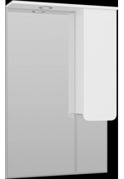 Зеркальный шкаф Misty Чегет П Чег 02065 01П 65x100 1 см R  с подсветкой выключателем белый глянец