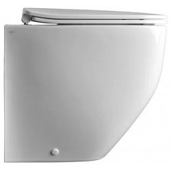 Унитаз приставной AXA White Jam WCFS3312601 безободковый  с сиденьем микролифт белый глянец