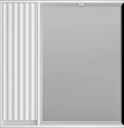 Зеркальный шкаф Brevita Balaton BAL 04080 01 Л 77 6x80 см L  с подсветкой выключателем белый матовый