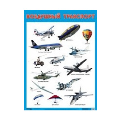 Развивающие плакаты " Воздушный транспорт" Мозаика Синтез 9785431516375 
