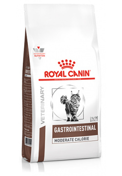 Royal Canin Gastrointestinal Moderate Calorie GIM35 / Ветеринарный сухой корм Роял Канин Гастроинтестинал Модерэйт Калори для кошек Нарушения пищеварения Низкокалорийный 40080200R1