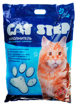 Cat Step Arctic Blue / Силикагелевый наполнитель Кэт Степ для кошачьего туалета с Синими гранулами CatStep 56427