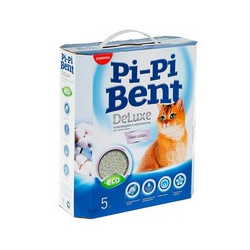 Pi Bent DeLuxe Clean Cotton / Наполнитель ПиПиБент для кошачьего туалета Комкующийся Чистый хлопок PiPiBent 69365