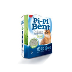 Pi Bent DeLuxe Fresh Grass / Наполнитель ПиПиБент для кошачьего туалета Комкующийся Свежая трава PiPiBent 71040