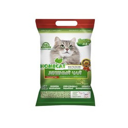 Homecat Ecoline / Комкующийся наполнитель Хоумкэт для кошачьего туалета Зеленый чай 63018