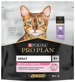 PRO PLAN DELICATE / Сухой корм ПРО ПЛАН для взрослых кошек при чувствительном пищеварении с индейкой 75727