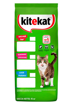 Kitekat Китикет Сухой корм для кошек Аппетитная Телятинка 40421