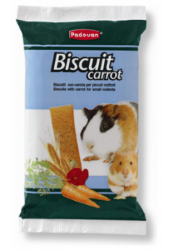 Padovan Biscuit carrot  / Лакомство Падован для грызунов бисквиты Морковные 003/PP00413