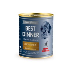 Best Dinner Super Premium / Консервы Бест Диннер для собак Мясные деликатесы с Перепелкой (цена за упаковку) 7620