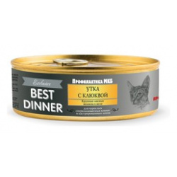 Best Dinner Exclusive Vet Profi Urinary / Консервы Бест Диннер для кошек Утка с клюквой (цена за упаковку) 7561